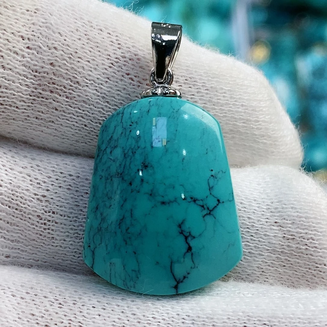 绿松石配饰银S925镶嵌