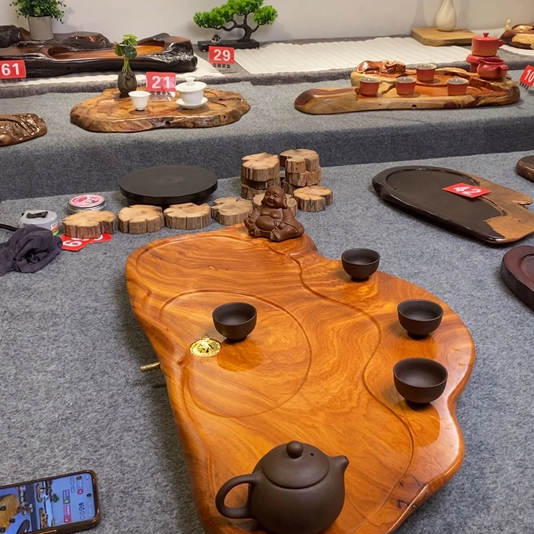 小***全老挝黄花梨木随行实木茶盘