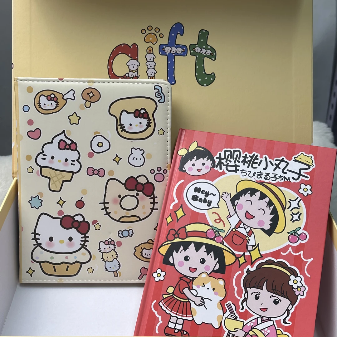 【现场拆袋】新款A5硬壳本全彩页卡通可爱笔记本记事本手账本
