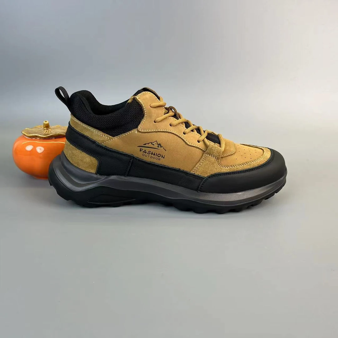 391头层牛皮男士休闲鞋运动透气百搭休闲板鞋