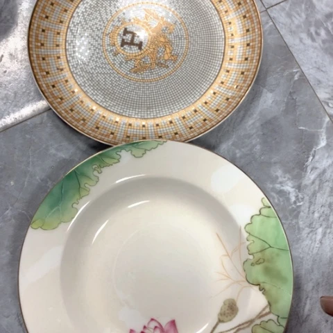 瓷杨****子混搭盘子2个装的