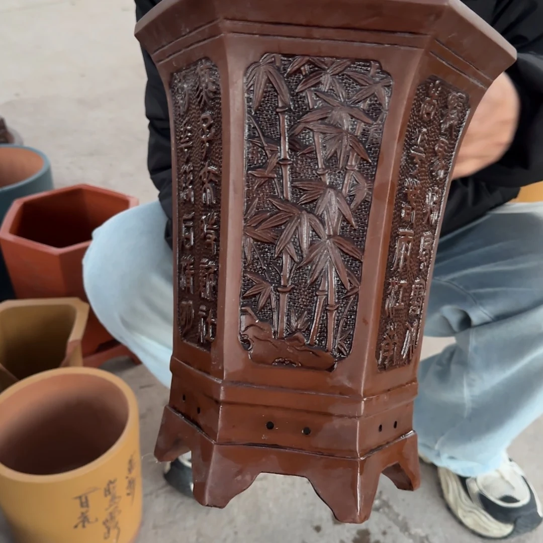 紫砂花盆口径23.30口径