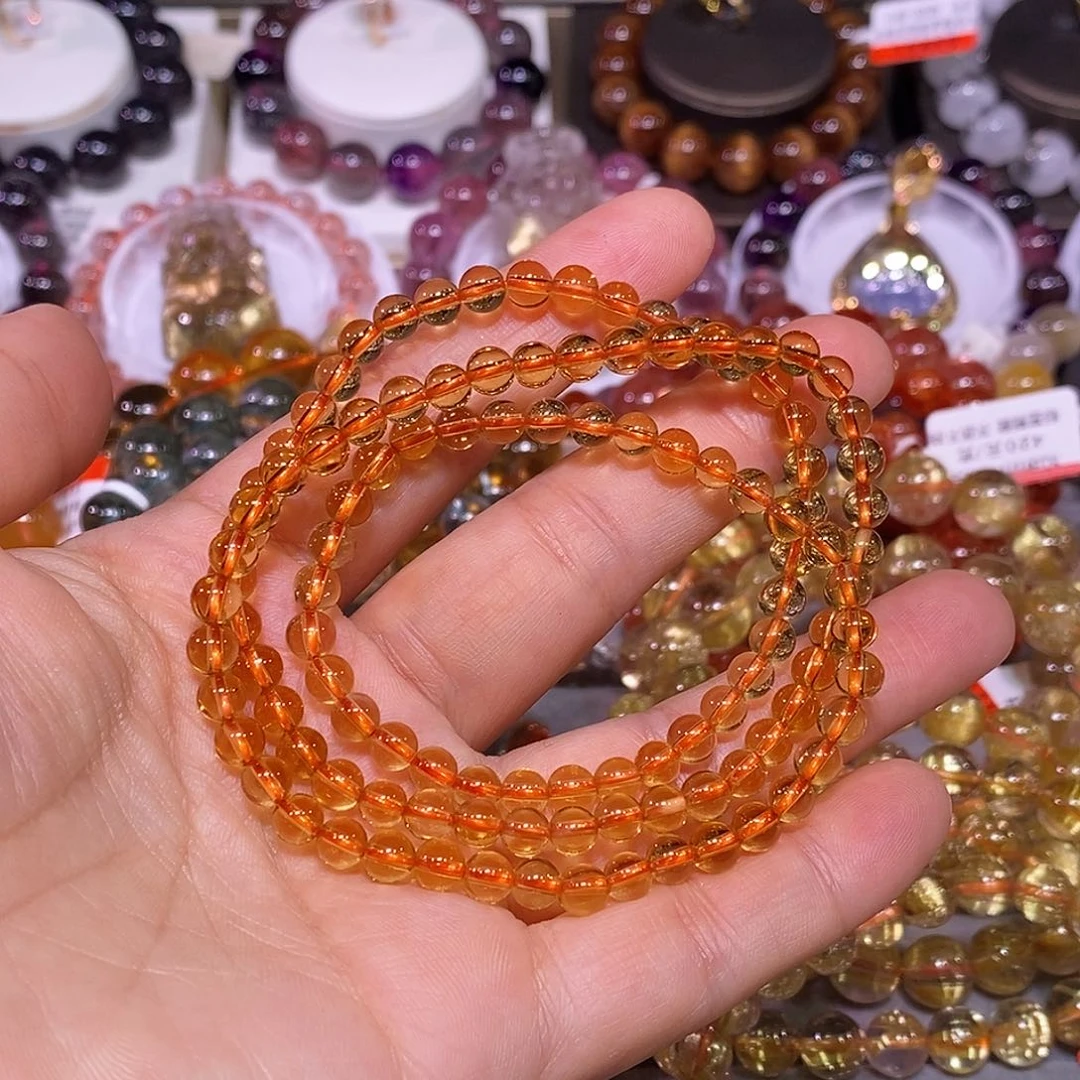 未镶嵌手链水晶黄水晶5