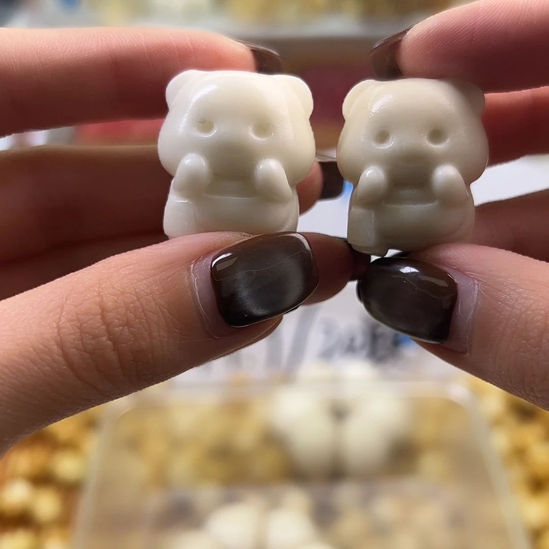 菩提根/象牙果手串瑕疵托腮熊3颗