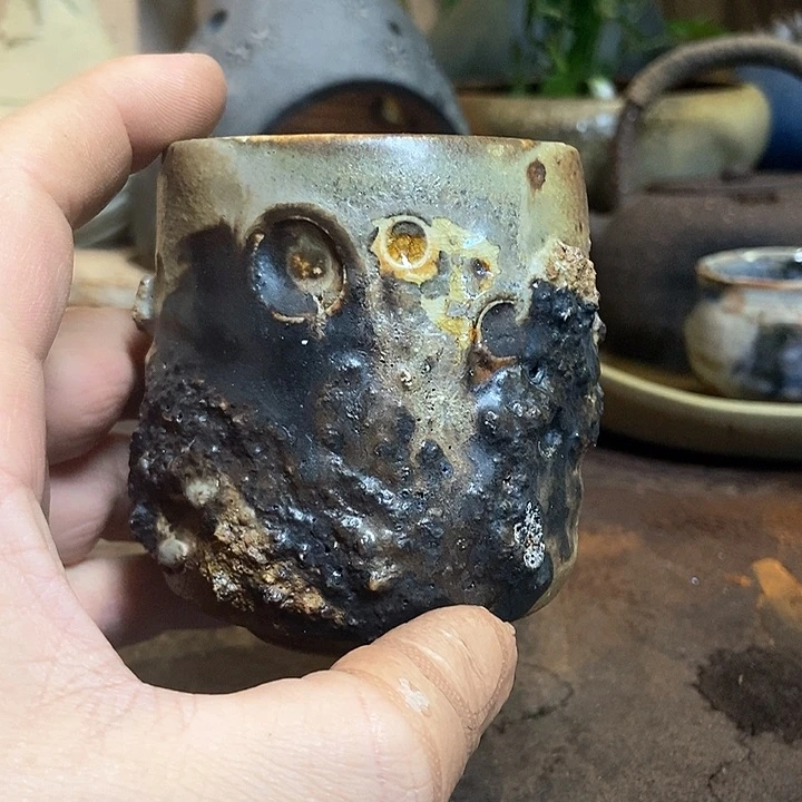 盘手工高温原矿窑变