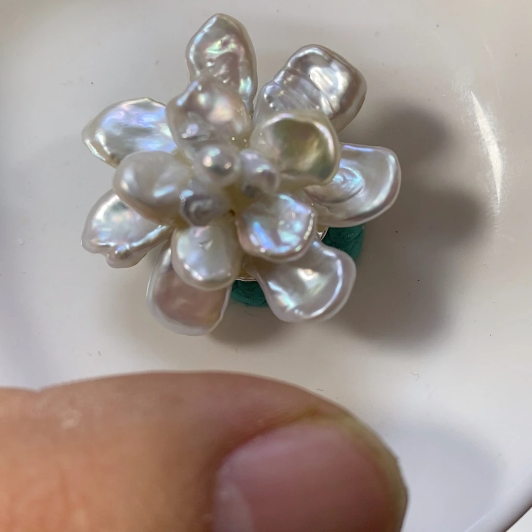 一***年淡水珍珠吊坠合金