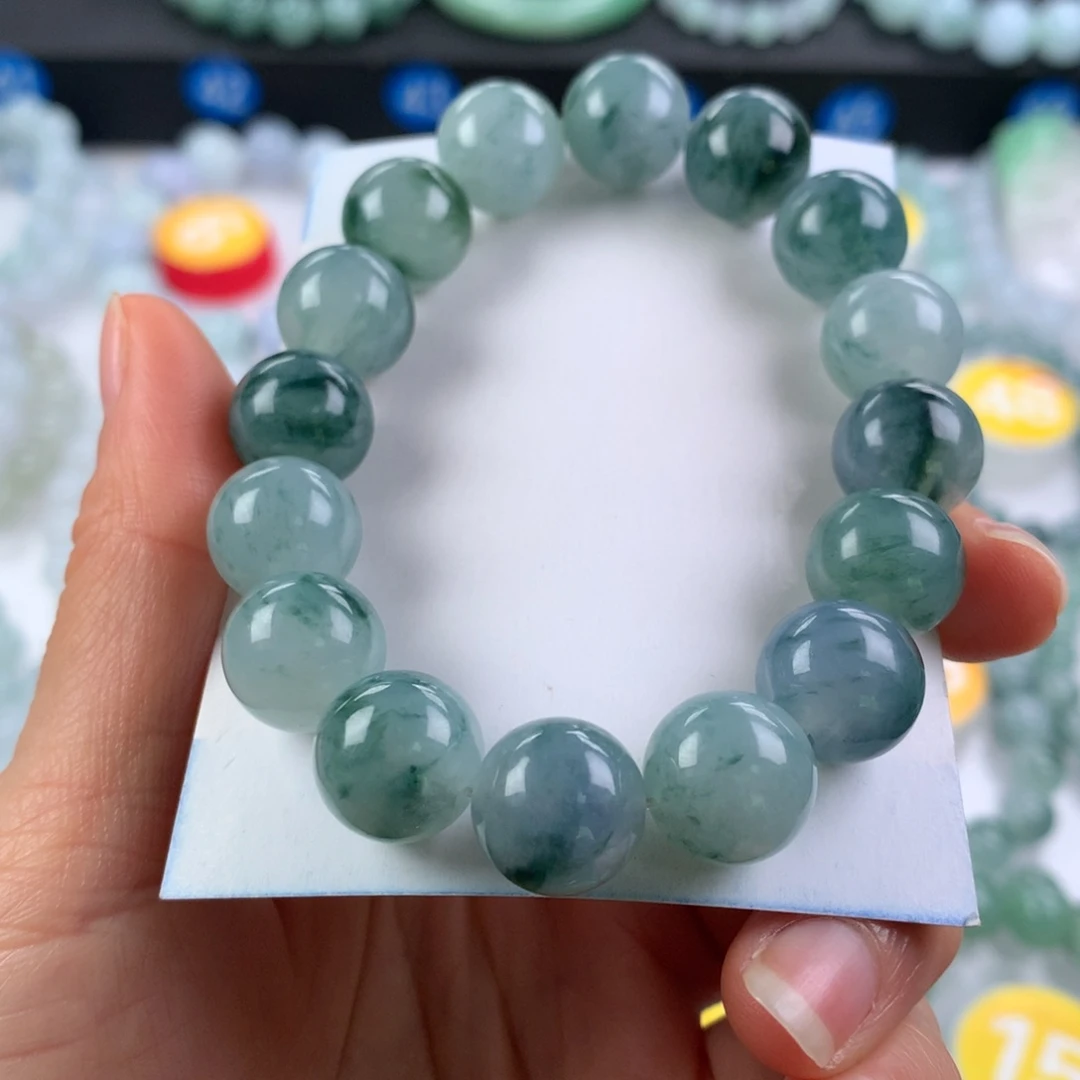 翡翠未镶嵌手链卡12.8