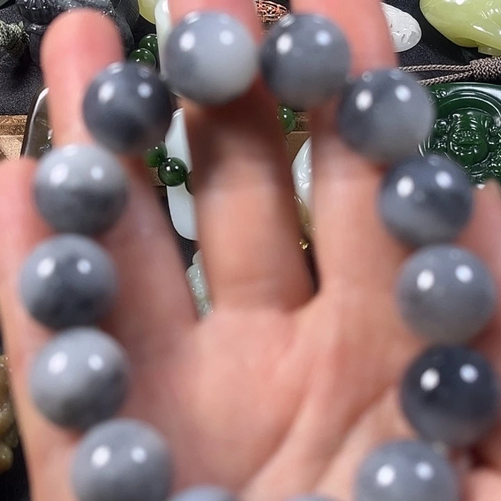 和田玉（墨玉）未镶嵌手串