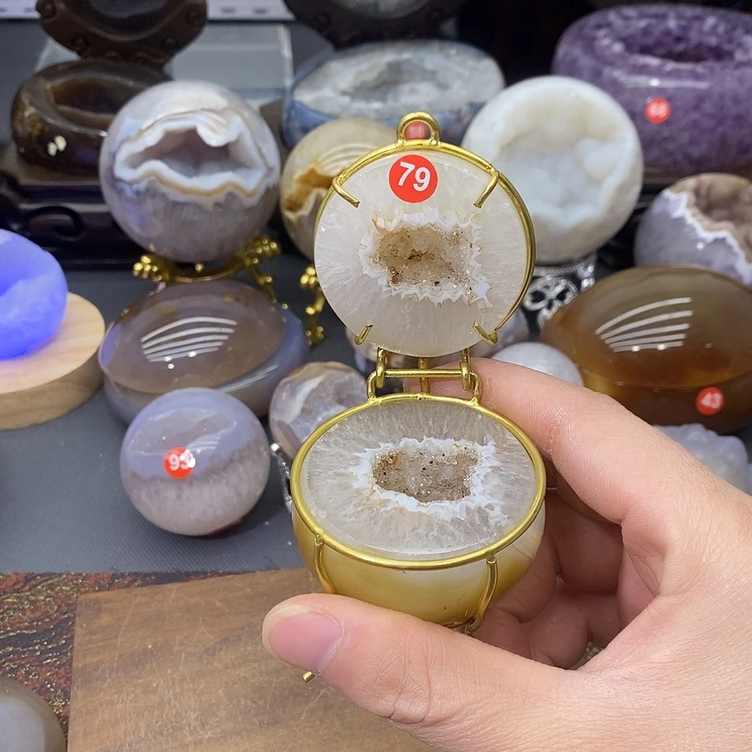 未镶嵌摆件紫晶聚宝盆