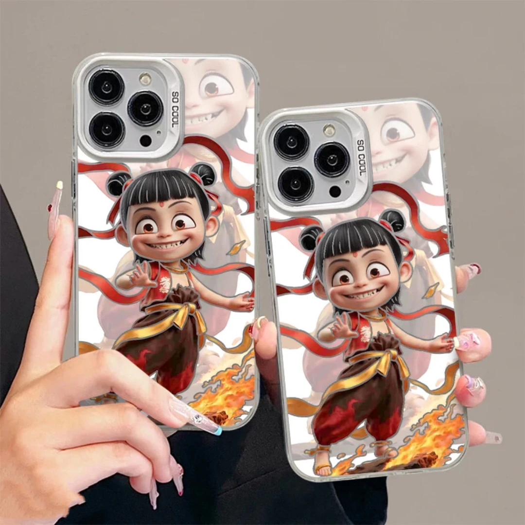 【彩银IMD】微笑哪吒手机壳适用苹果/华为/荣耀/VIVO/OPPO/小米红米