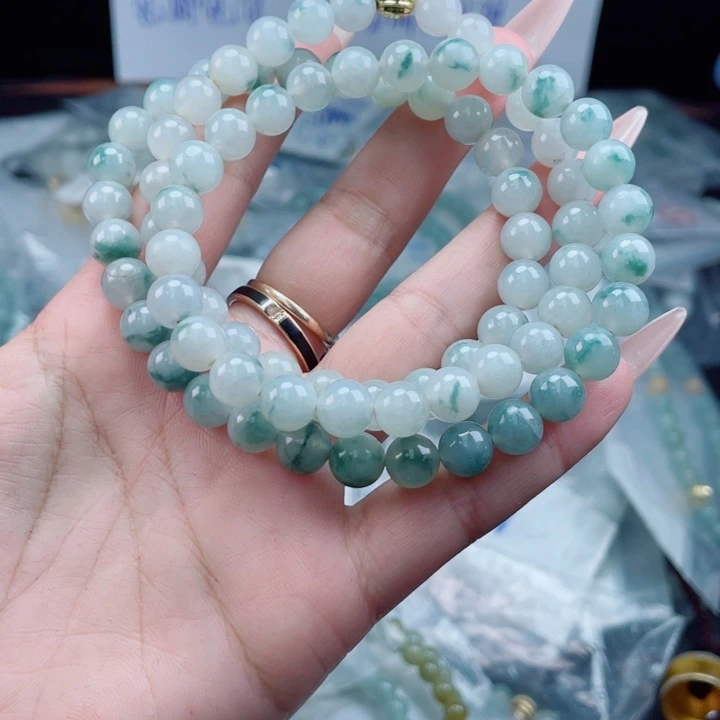 未镶嵌定制翡翠篮**忆珠串