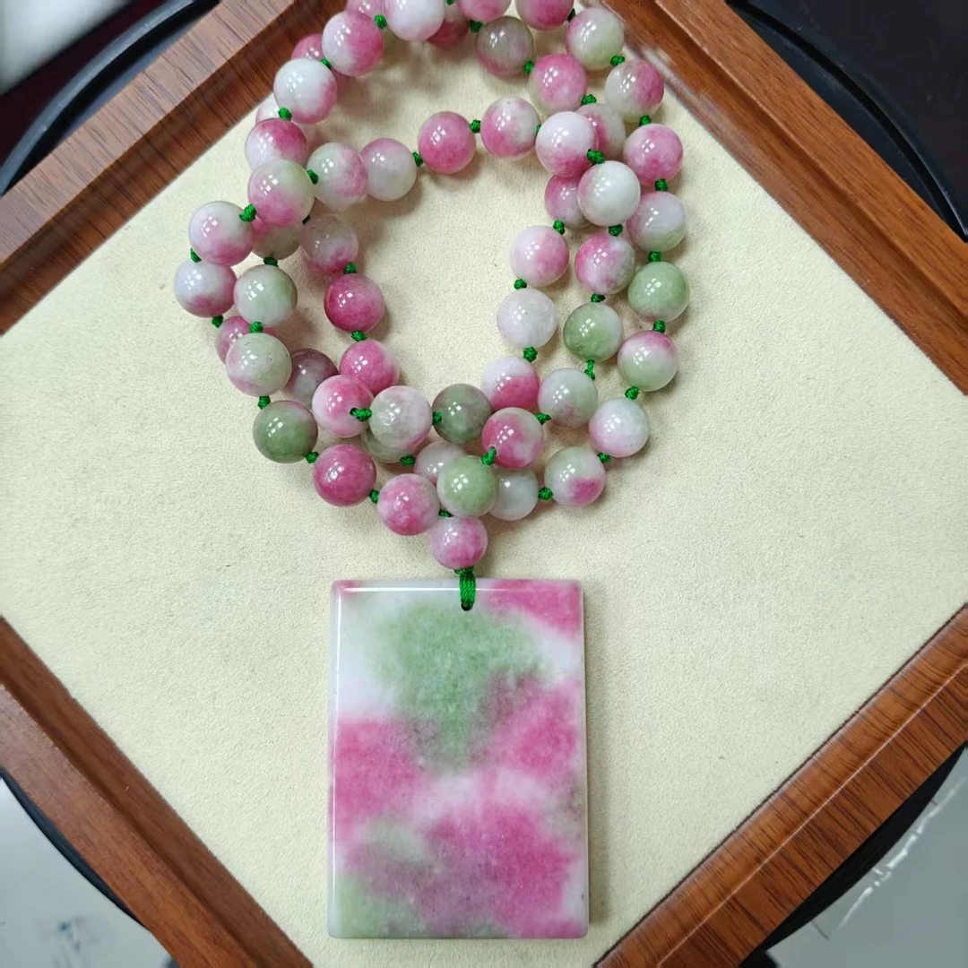 桃花酿玉石珠宝无事牌吊坠