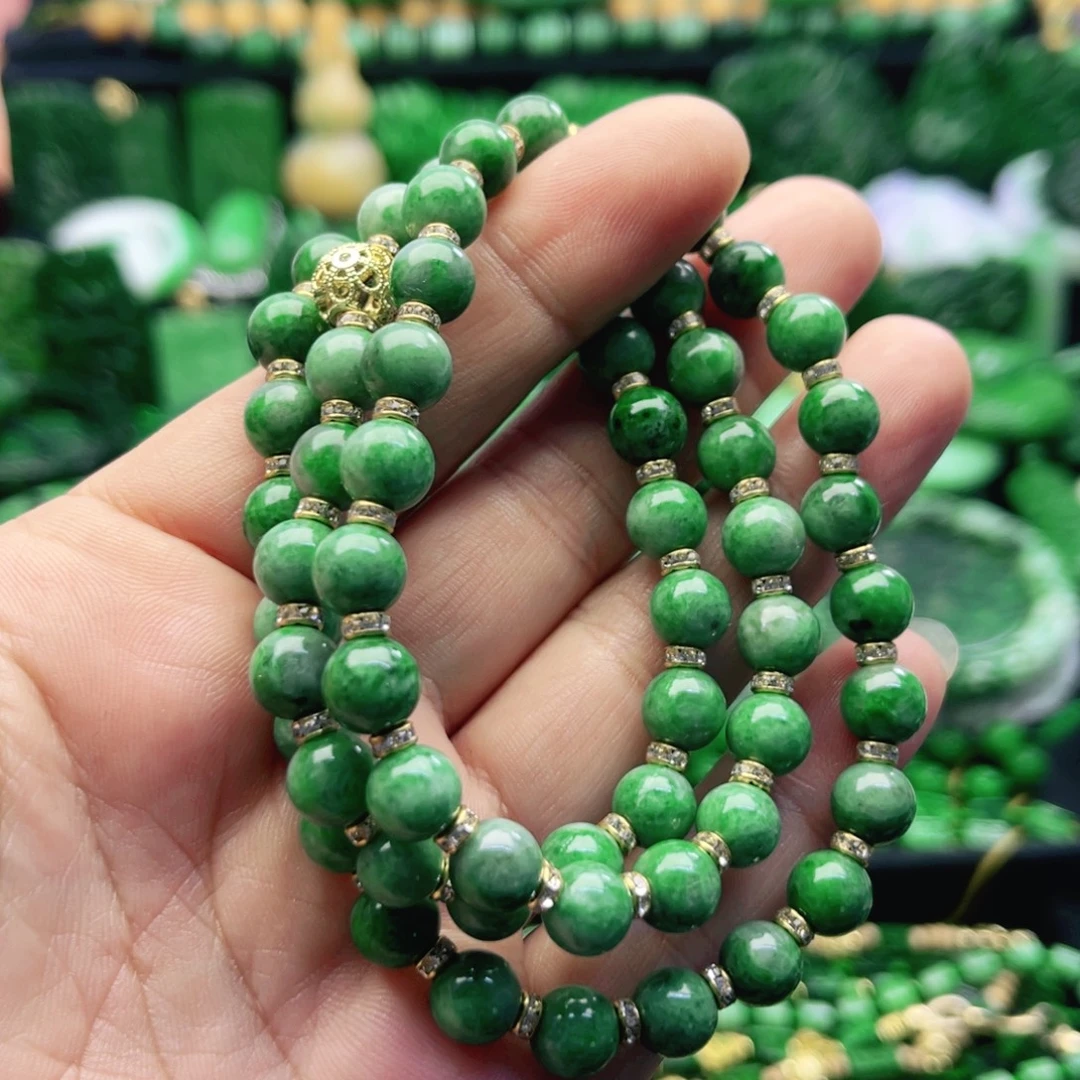 翡翠未镶嵌颈饰项链