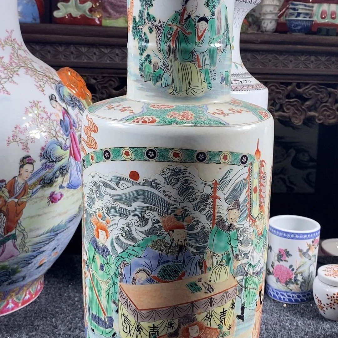 手工手绘陶瓷摆件工艺品封*