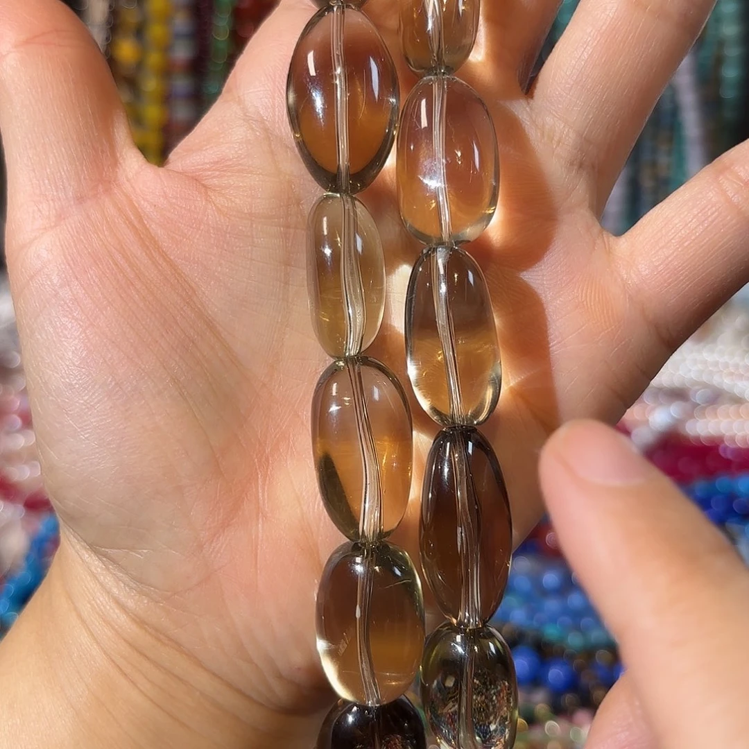 玛瑙/玉髓未镶嵌珠宝半成品茶晶一颗