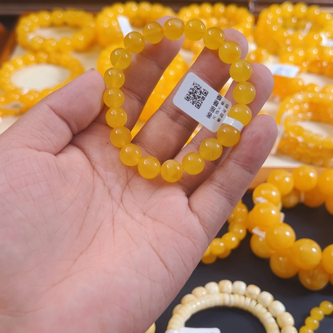 琥珀未镶嵌手串焦皮克重10HH