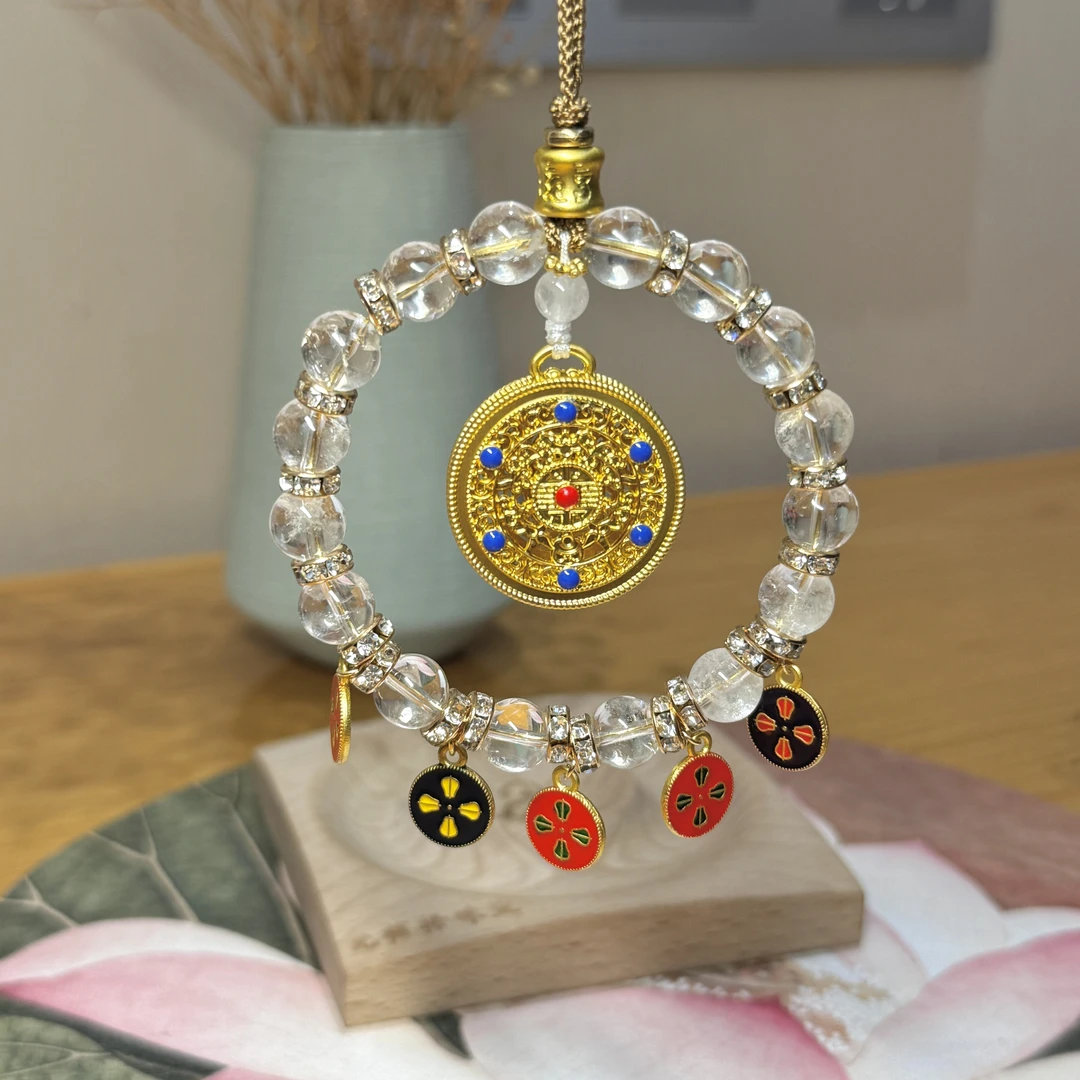 【元福禄】天然水晶车挂 多样性发其一