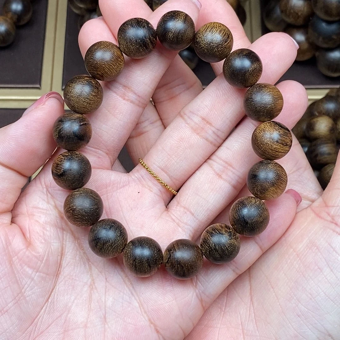 沉香手串越南芽庄白棋楠虎皮缨子瘤疤