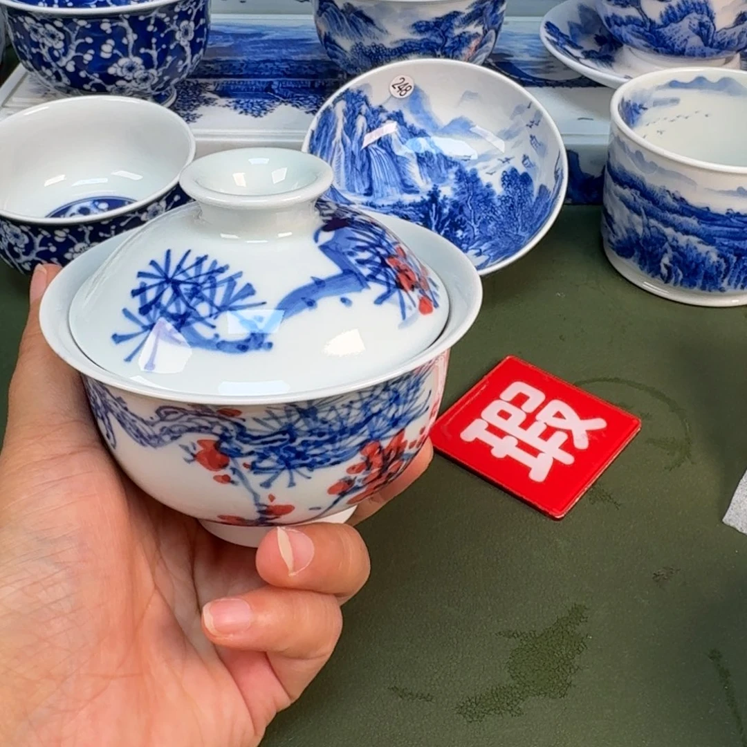 景德镇纯手绘茶具圆圆249