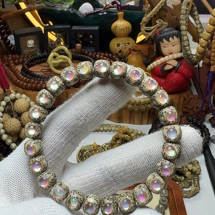 星月菩提手串5号车尺寸9.8石玉单圈