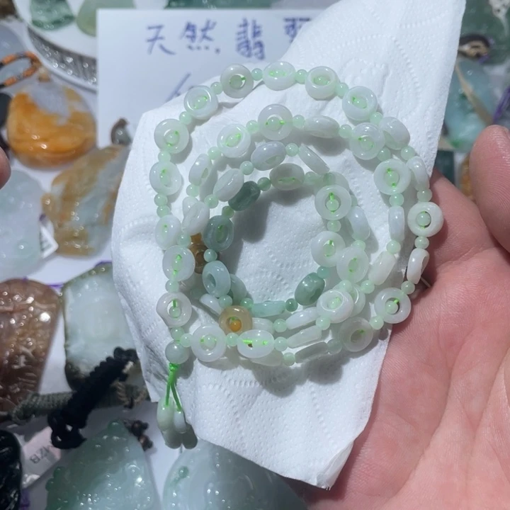 翡翠项链未镶嵌天然