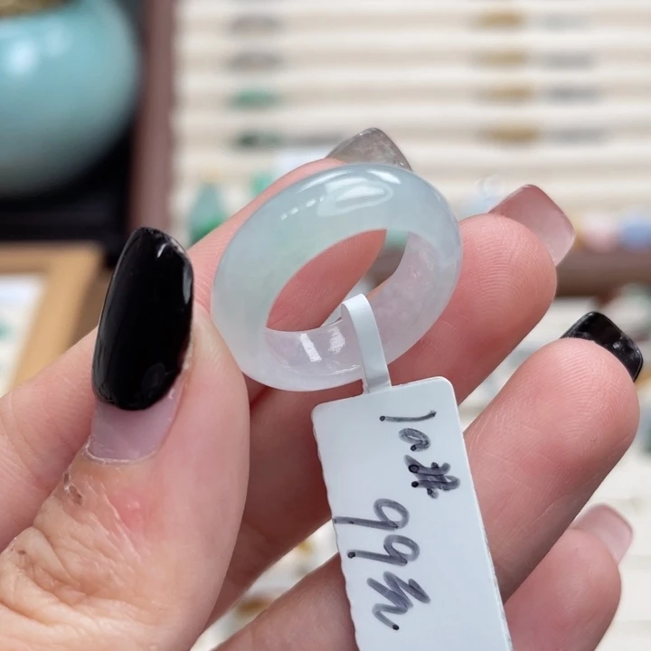 翡翠未镶嵌戒指a04港圈10一口绿