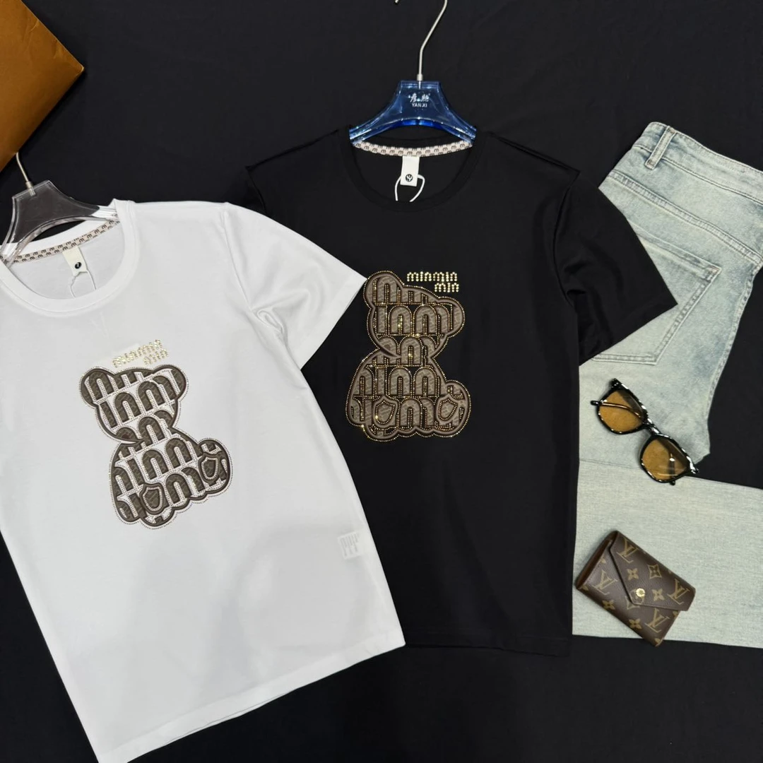 男士半袖镶钻款轻奢潮流