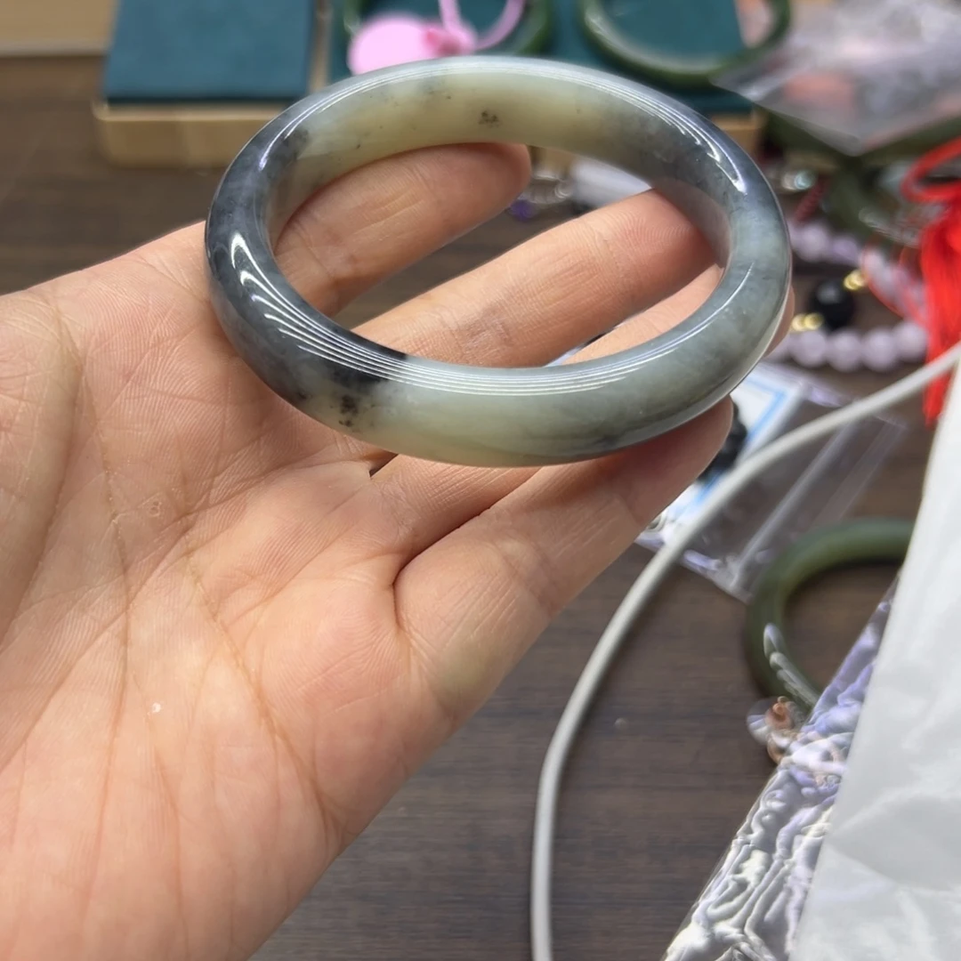 和田玉未镶嵌手镯59.9圈围502