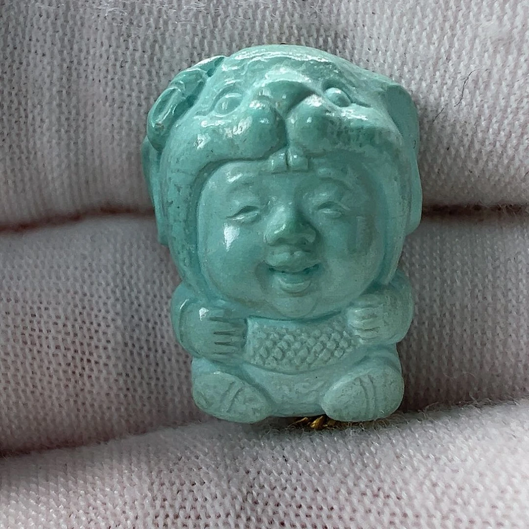 未镶嵌绿松石童趣 14.2mm