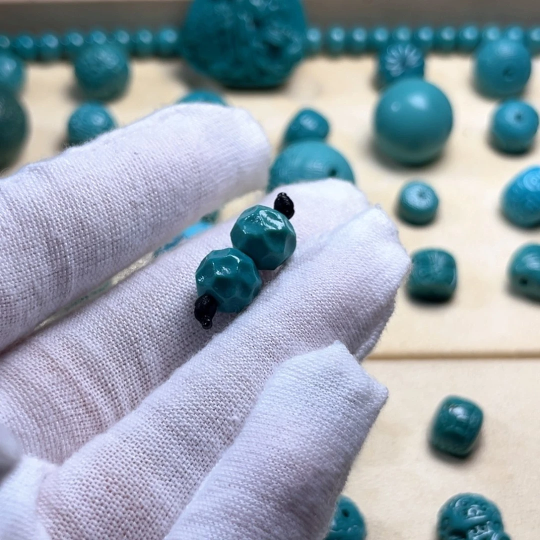 绿松石未镶嵌对珠