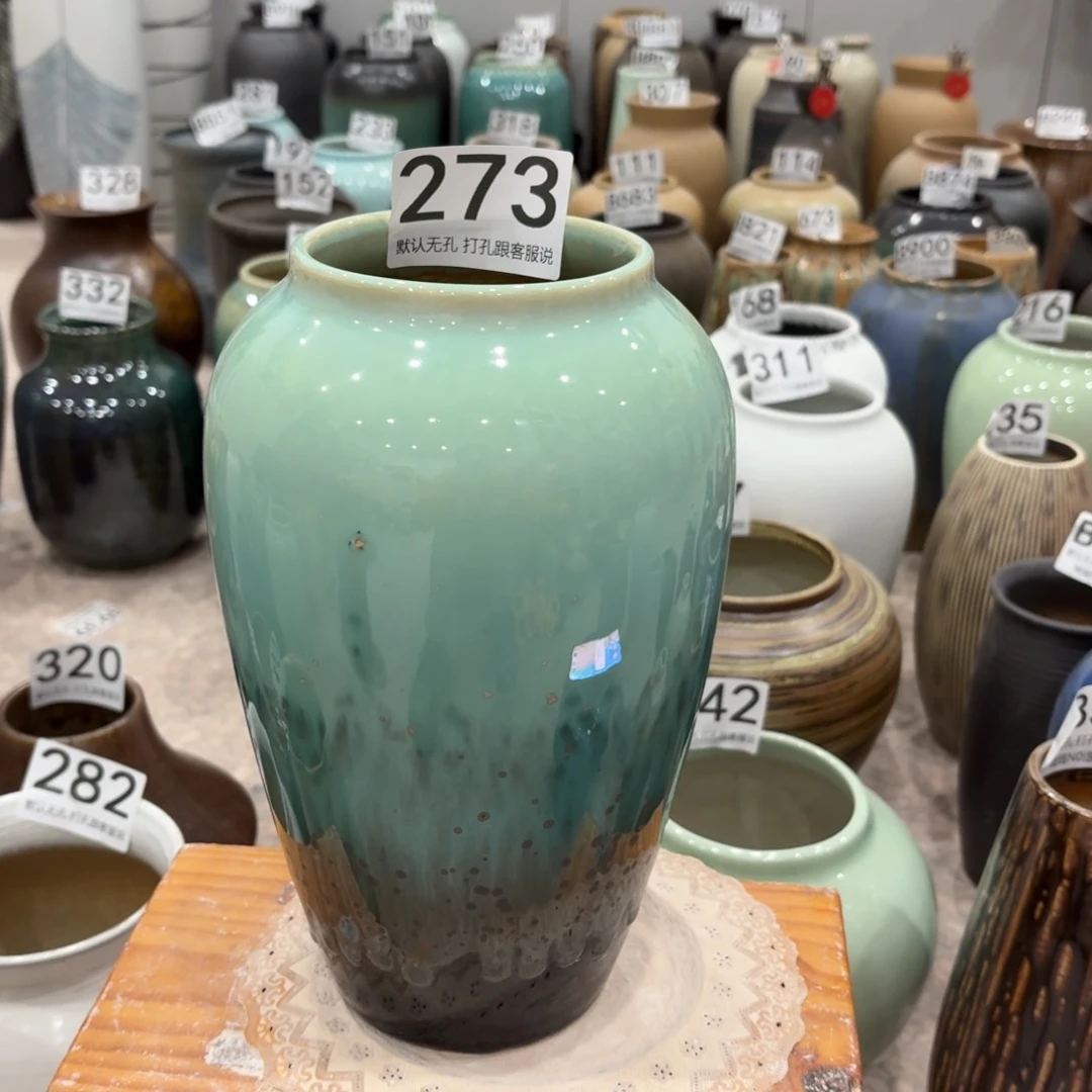 摆件瑕疵273 景德镇陶瓷花瓶高27口9.5