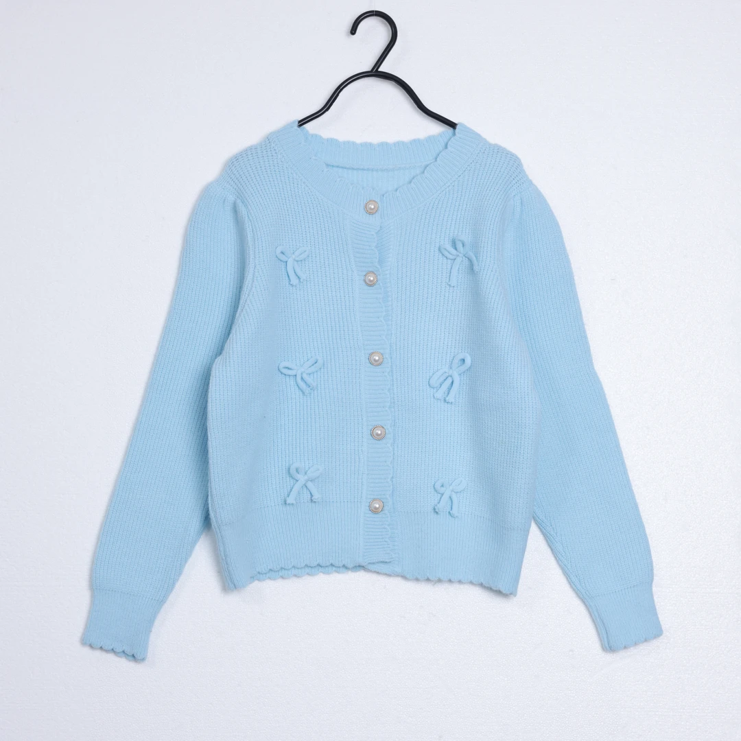 【黄蓉推荐】MiniAnsuo蝴蝶结减龄显白百搭针织衫XR022