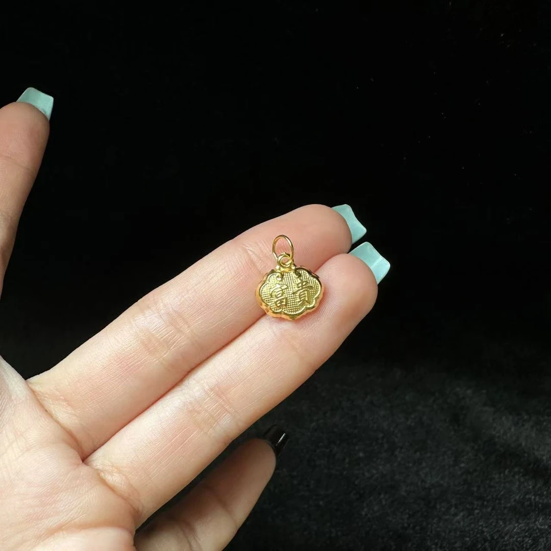 足银银制品 宝宝锁平安锁足银吊坠-（尺寸12*12*5mm）-QY060