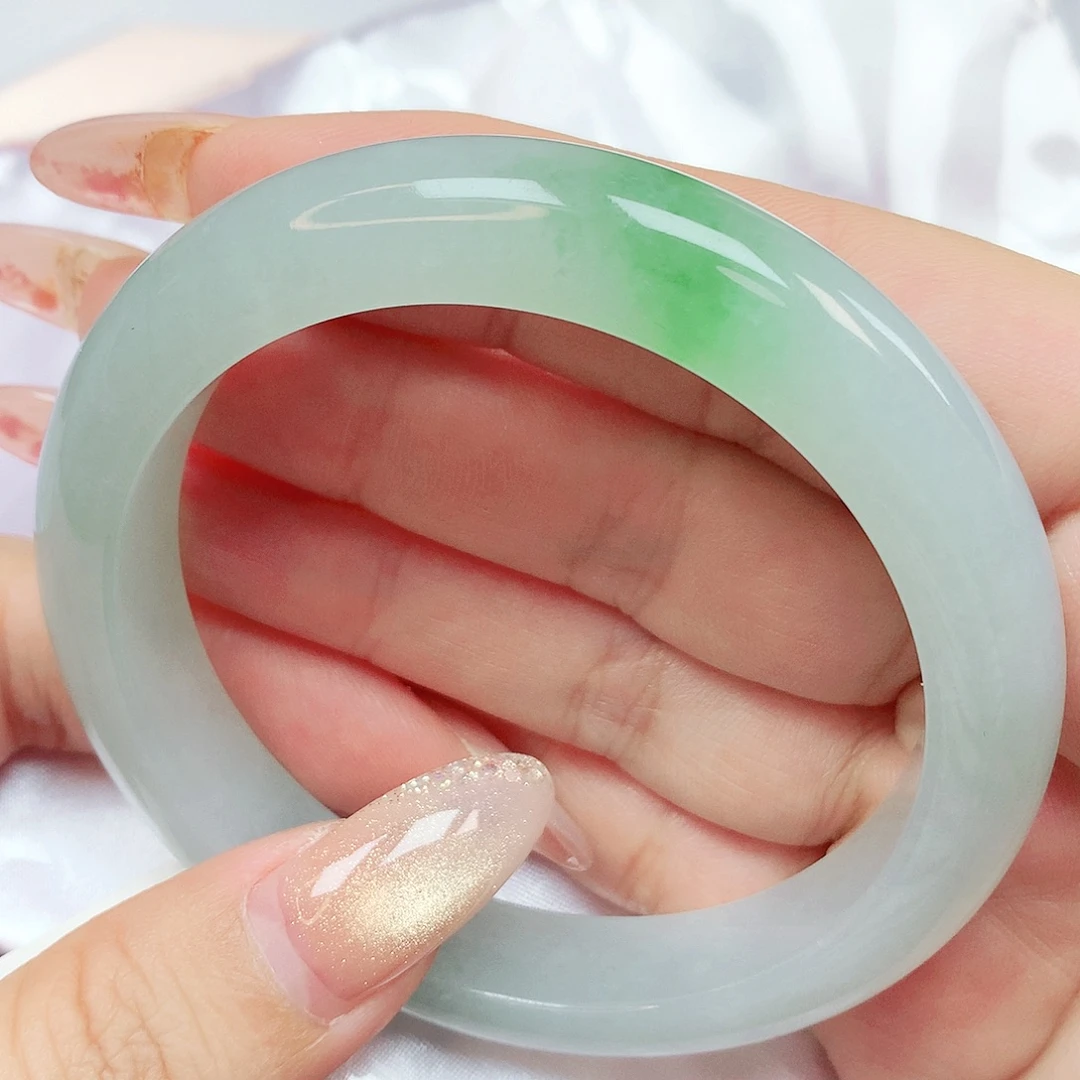 翡翠未镶嵌手镯抖音309