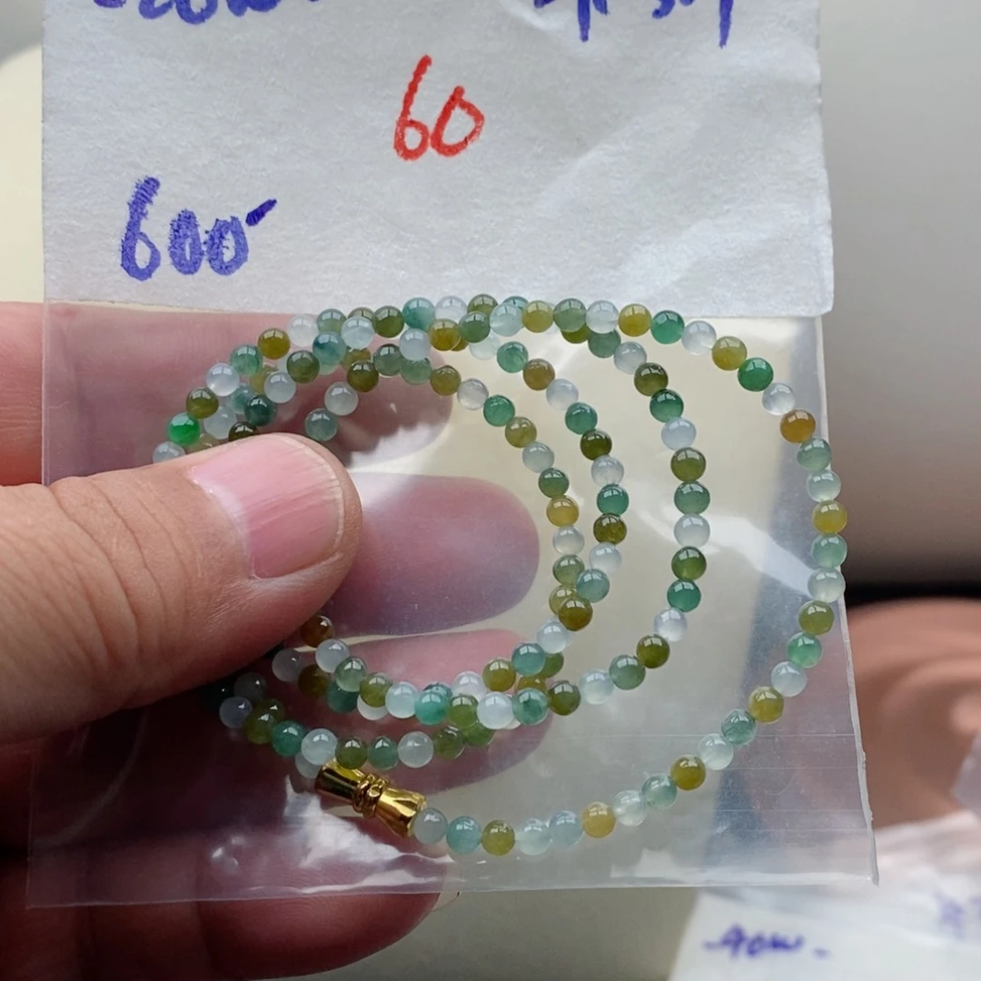 定制翡翠未镶嵌翡翠珠链