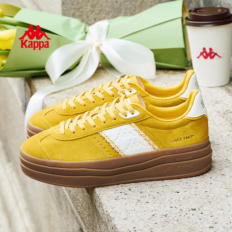 Kappa卡帕女鞋厚底增高板鞋2025秋季新款潮流德训鞋子K0FX5CC68CJ