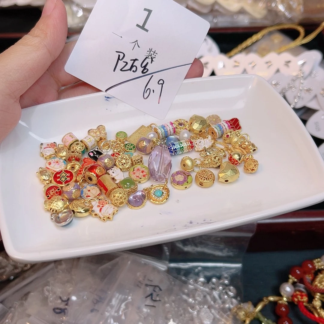 紫晶珠宝半成品银S925镀金镶嵌1