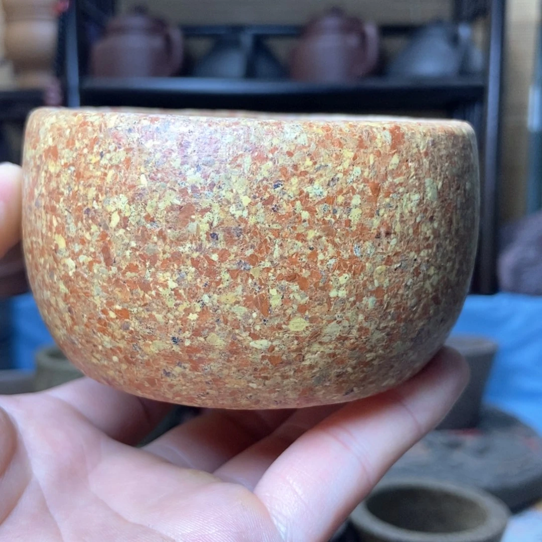 茶杯紫砂八目粗砂手工料全手工主人杯170毫升