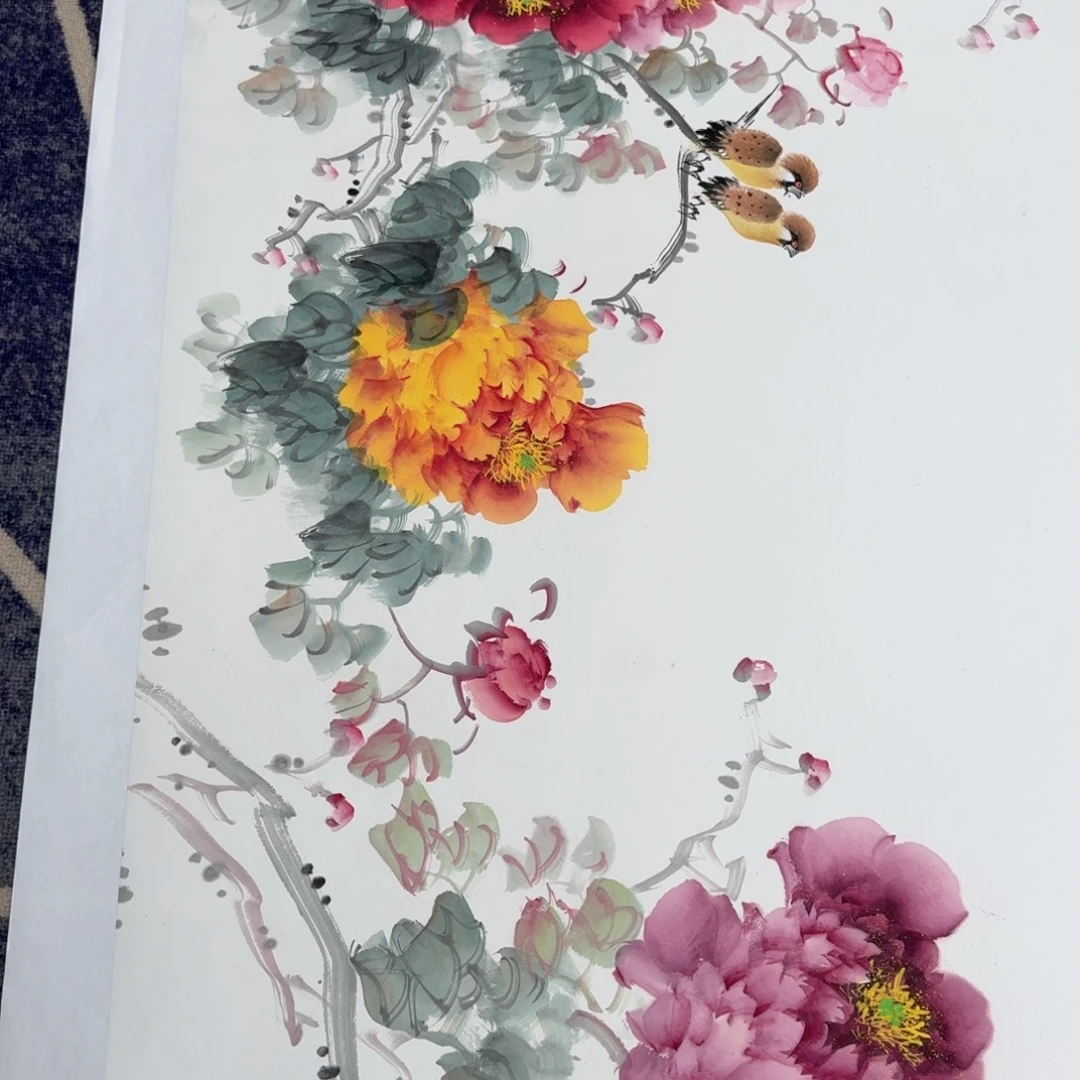 国画国画作品山水花鸟