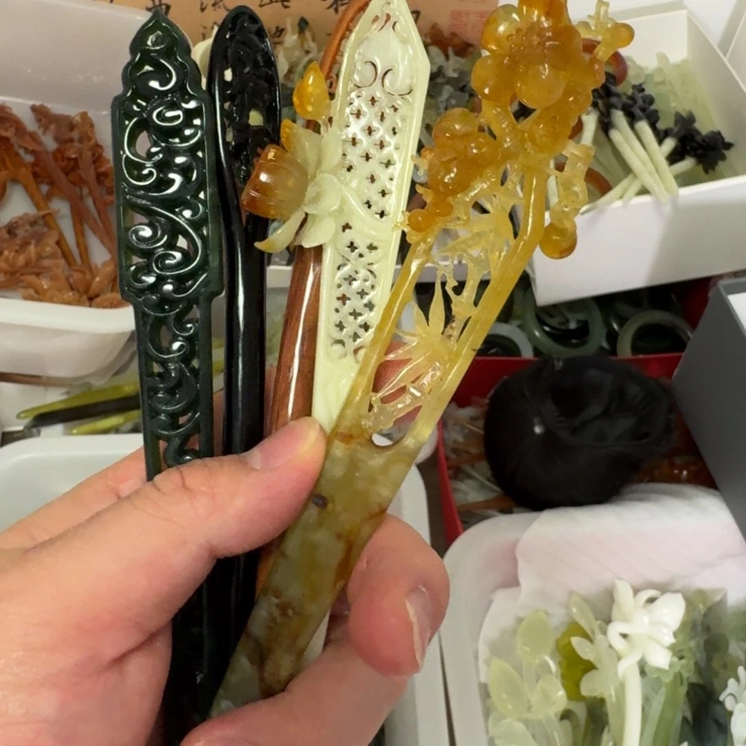岫玉发饰未镶嵌宓*曦
