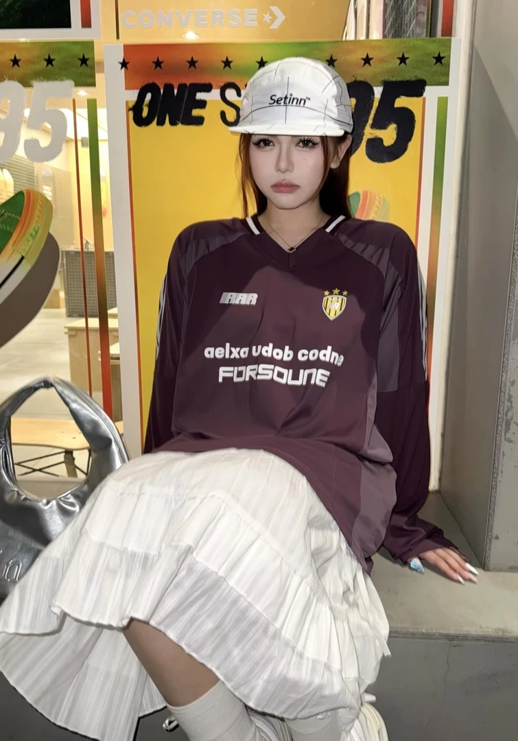 （瑕疵！介意勿拍）国潮球衣风速干长袖男女同款