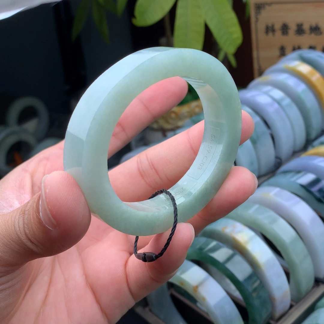 未镶嵌手镯定制翡翠定制手镯54-59