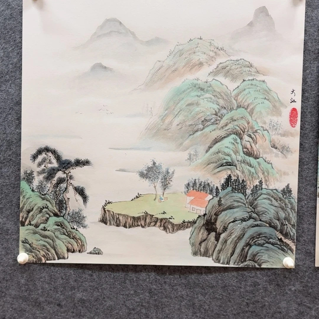 国画50斗方卡纸作品