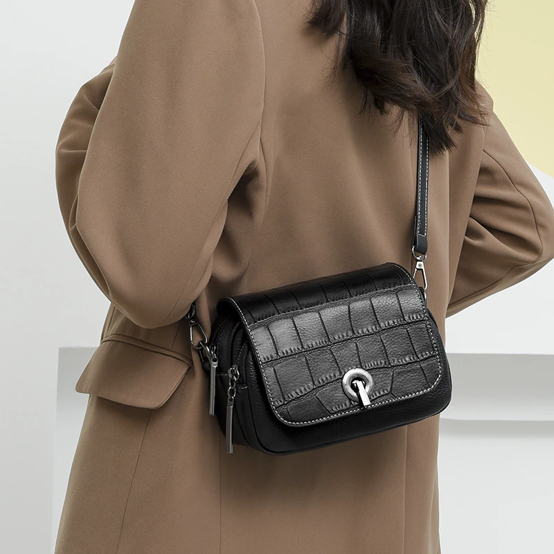 【头层牛皮】真皮女包手提单肩斜挎包7130