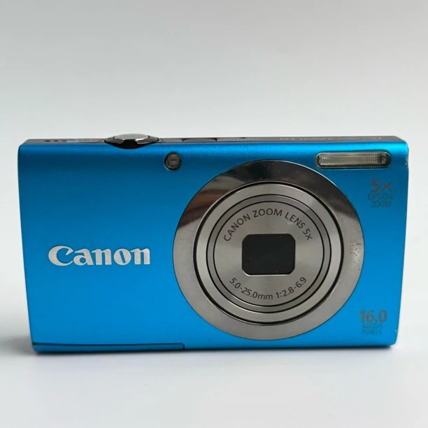 95新 Canon/佳能 a2300蓝色1600万像素5倍变焦复古ccd数码相机