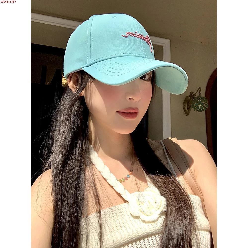 多巴胺风棒球帽女宽帽檐大脸显脸小硬顶鸭舌帽韩版百搭大头围帽子