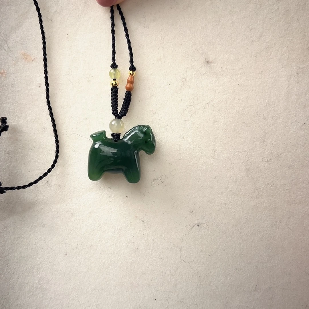 和田玉（碧玉）未镶嵌吊坠(赠链)