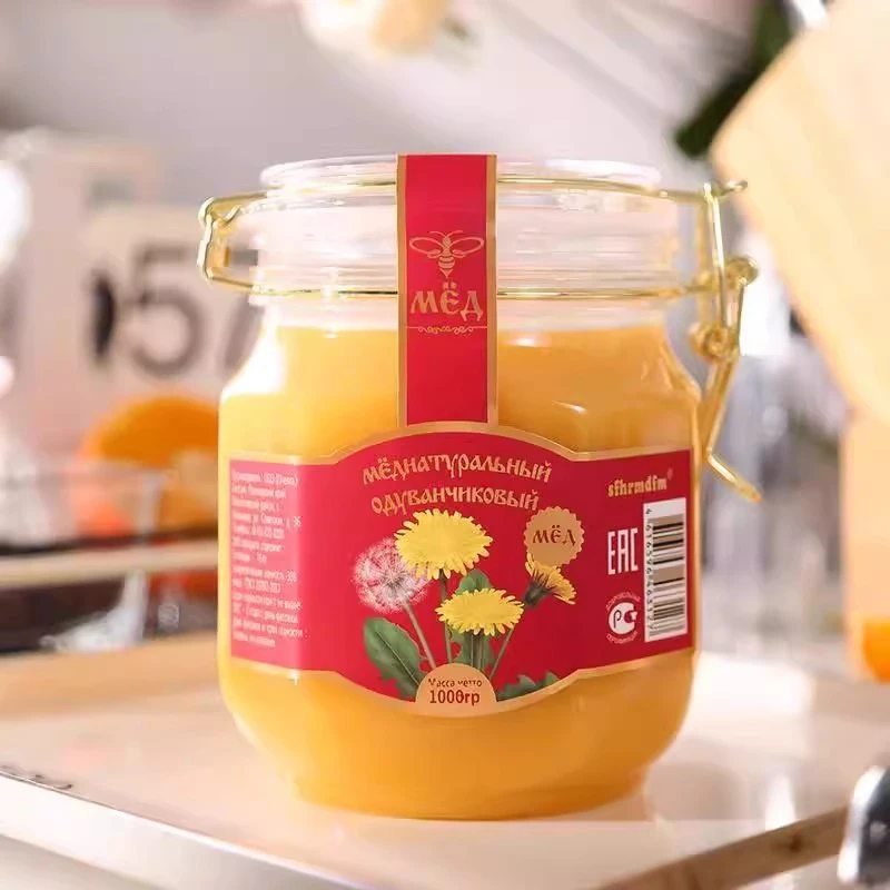 (拍一发二)俄罗斯蒲公英蜜自然结晶1000克/罐