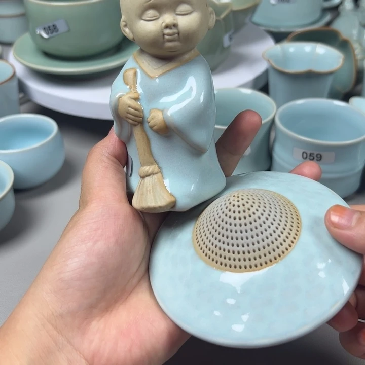 陶瓷天青扫地和尚微瑕粉福