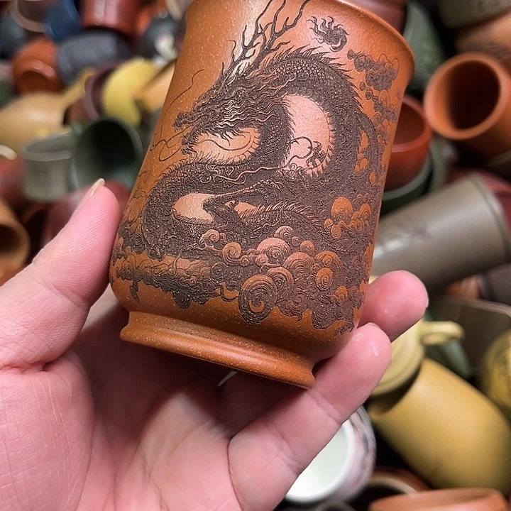 紫砂茶杯全手工紫砂主人杯